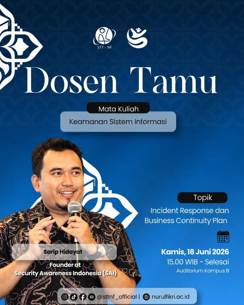 Dosen Tamu - Keamanan Sistem Informasi